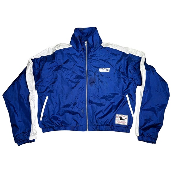 Mitchell & Ness Jackets & Blazers - Mitchell & Ness Windbreaker New York Giants Women Large Blue Full Zip NFL Jacket